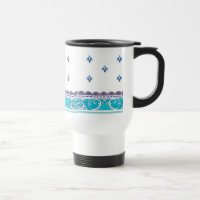 Fluer De Lis Blue Swirl Design