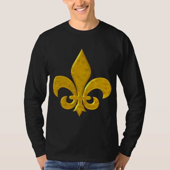 Fluer De Lis Hammered Gold T-Shirt (Front)