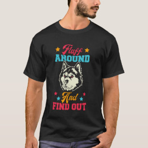 Fluff Alaskan Malamute Husky Dog Face Mum Mama Dad T-Shirt
