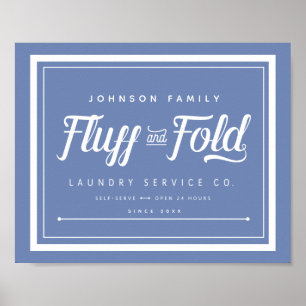 Fluff and Fold Laundry Sign (Customise it!)