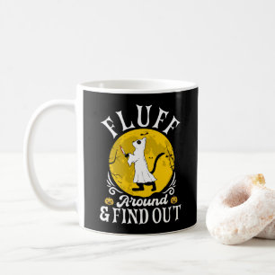 Fluff Around and Find Out Halloween Horror Cat Coffee Mug