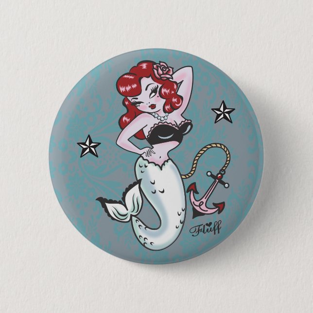 Fluff Molly Mermaid Button (Front)
