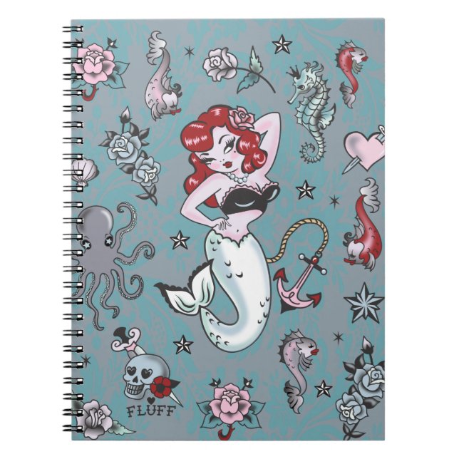 Fluff Molly Mermaid Notebook (Front)