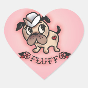 Fluff Monty the Sailor Dog Sticker