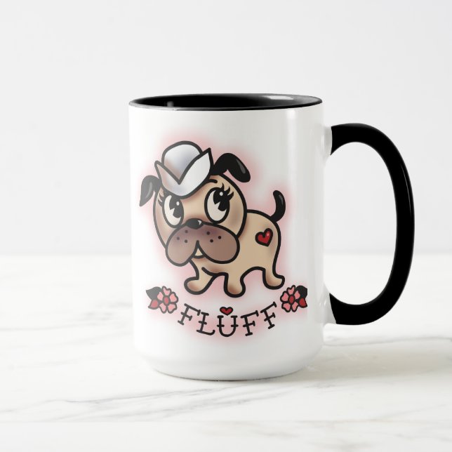Fluff Monty the Sailor Pug Mug (Right)