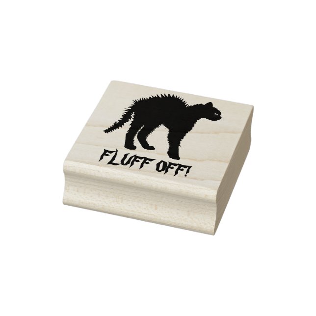 FLUFF OFF! Grump Cat Rubber Stamp (Stamp)