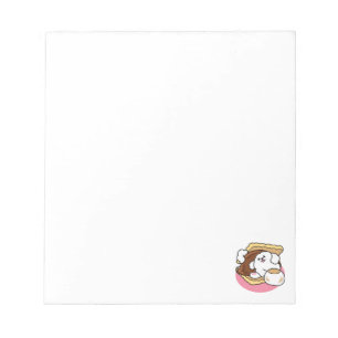 Fluffier Than a S’more – Cute Dog and Dessert Pun Notepad