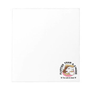 Fluffier Than a S’more – Cute Dog and Dessert Pun Notepad
