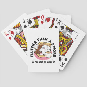 Fluffier Than a S’more – Cute Dog and Dessert Pun  Playing Cards