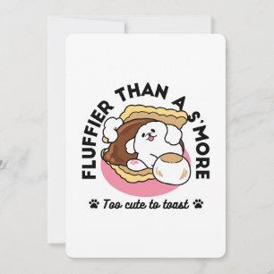 Fluffier Than a S’more – Cute Dog and Dessert Pun  Thank You Card