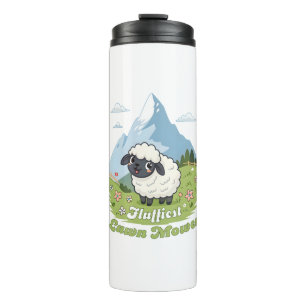Fluffiest Lawn Mower – Adorable Blacknose Sheep Thermal Tumbler