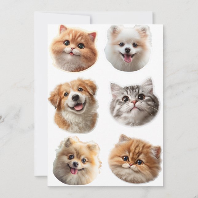 Fluffing Around Holiday Card (Front)