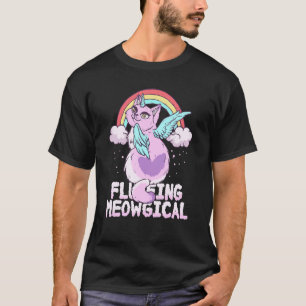 Fluffing Meowgical Kittycorn Unicorn Magical Cat R T-Shirt