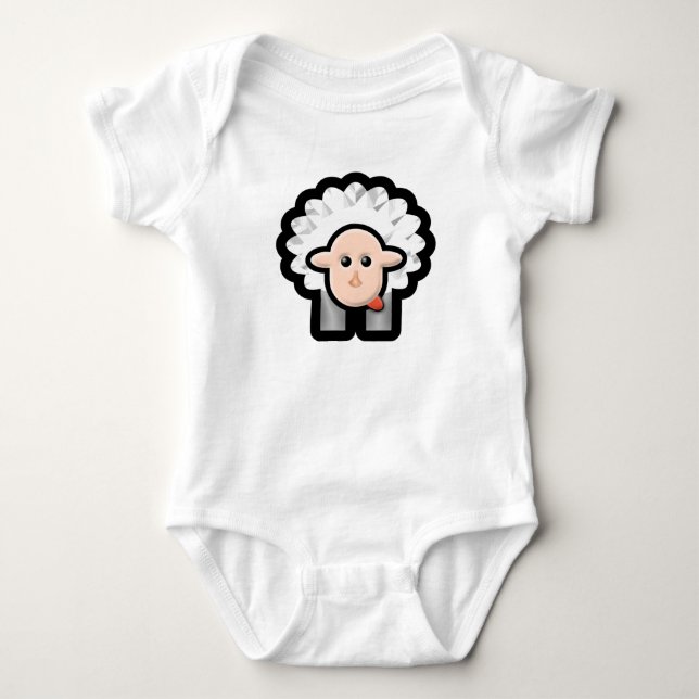 Fluffles The Lamb Baby Bodysuit (Front)