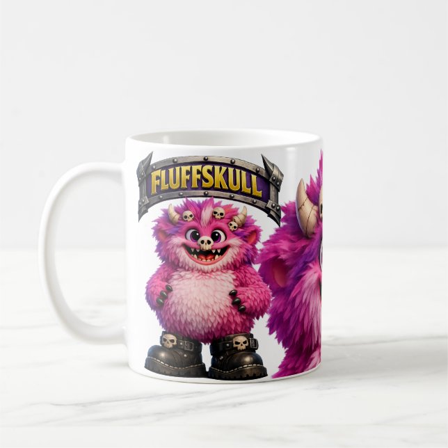 Fluffskull Monster Coffee Mug (Left)