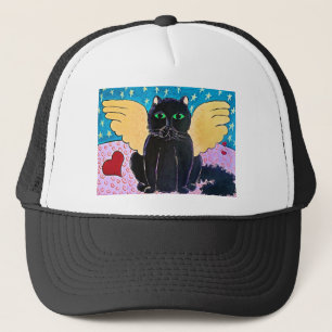 Fluffy Angel Cat Trucker Hat