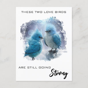 *~* Fluffy Anniversary Love Birds AP54 Art  Postcard
