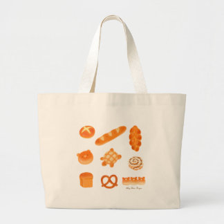 Fluffy Bakery Bread Variety Japanese Style Snack Large Tote Bag