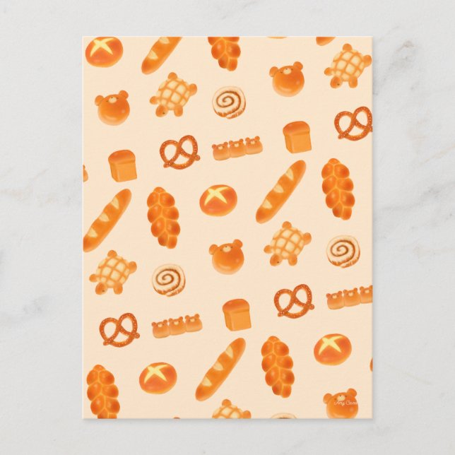 Fluffy Bakery Bread Variety Japanese Style Snack  Postcard (Front)