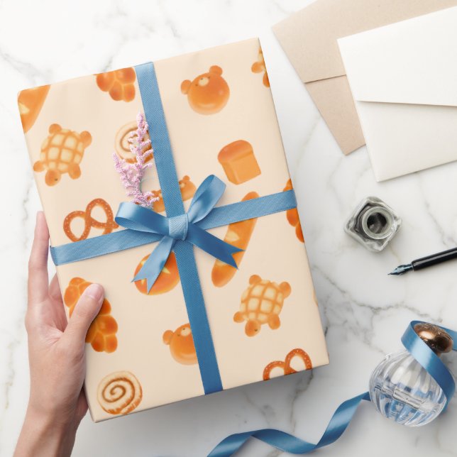 Fluffy Bakery Bread Variety Japanese Style Snack  Wrapping Paper (Gifting)