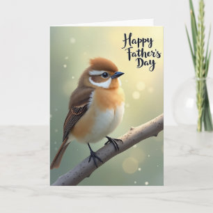 Fluffy Bird Fathers Day Card