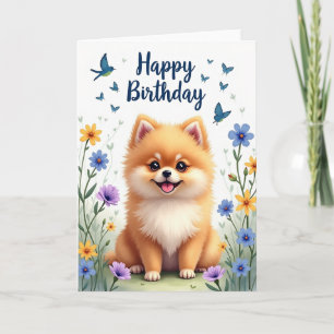 Fluffy Birthday Puppy Card