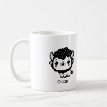 Fluffy Bison Baby - Kawaii Farm Animal Art