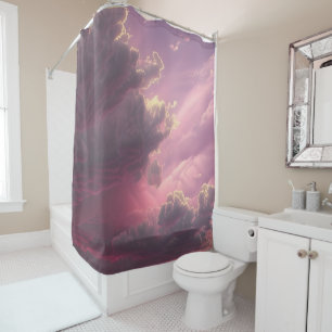 Fluffy Bright Clouds Shower Curtain