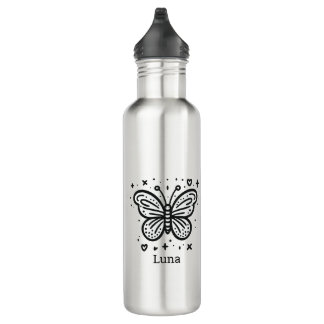 Fluffy Buffalo Baby - Kawaii Farm Animal 710 Ml Water Bottle