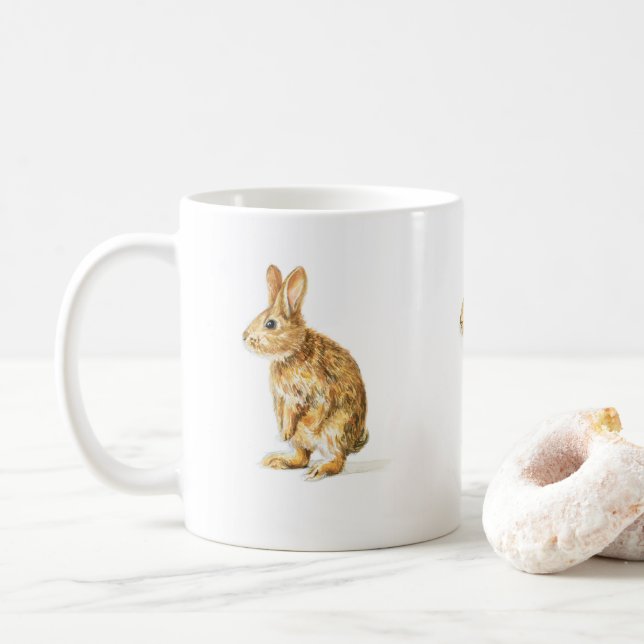 Fluffy Bunny - Coffee Mug (With Donut)