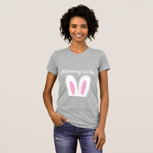 Fluffy bunny eyers baby shower mummy to be T-Shirt