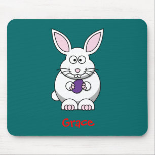 Fluffy bunny mouse mat