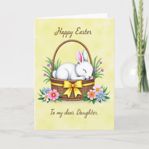 Fluffy Bunny Spring Basket Card