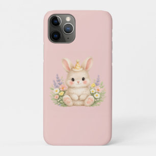 Fluffy Bunny Wildflower Design for Charming Garden iPhone 11 Pro Case