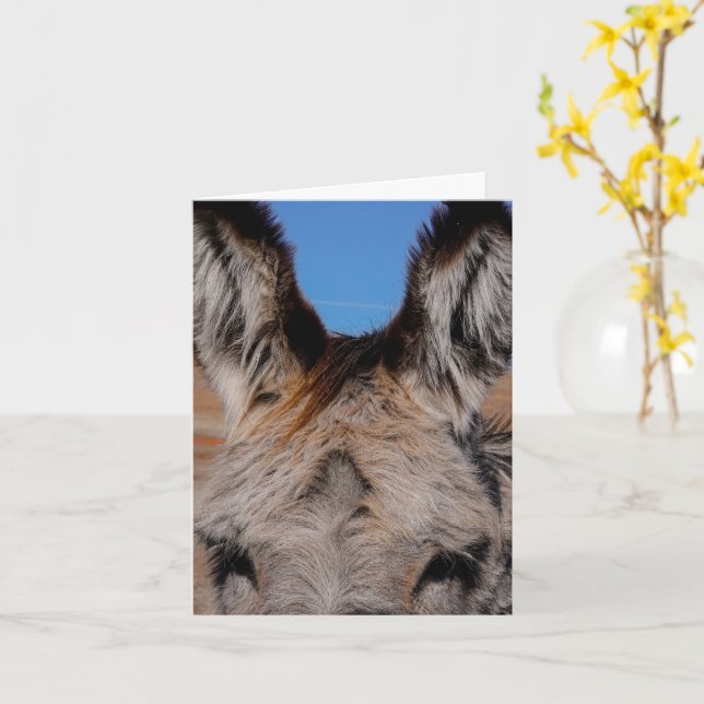 Fluffy Burro - Thank You Card (Yellow Flower)