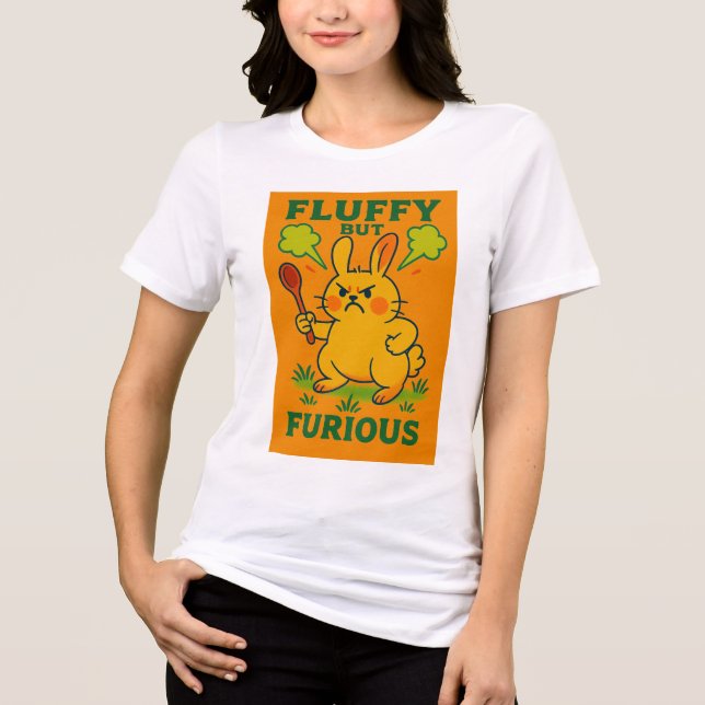 Fluffy But Furious Tri-Blend Shirt (Front)