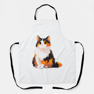 Fluffy Calico Cat Apron