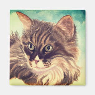 Fluffy Cat cloud magnet
