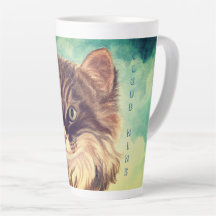 Fluffy Cat Cloud Nine Latte Mug