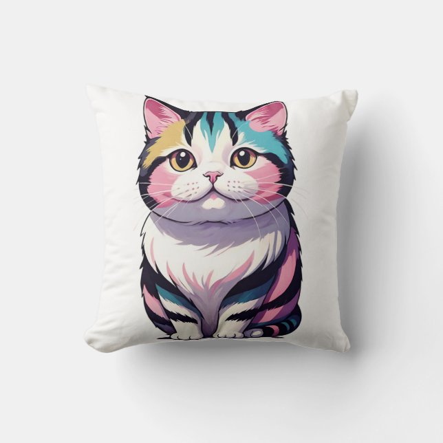 Fluffy Cat  Cushion (Front)