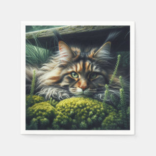 Fluffy Cat Napkin