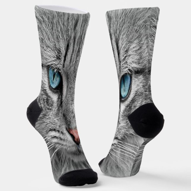 Fluffy Cat Socks (Angled)