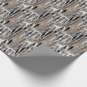 Fluffy Cattails Nature Pattern Wrapping Paper