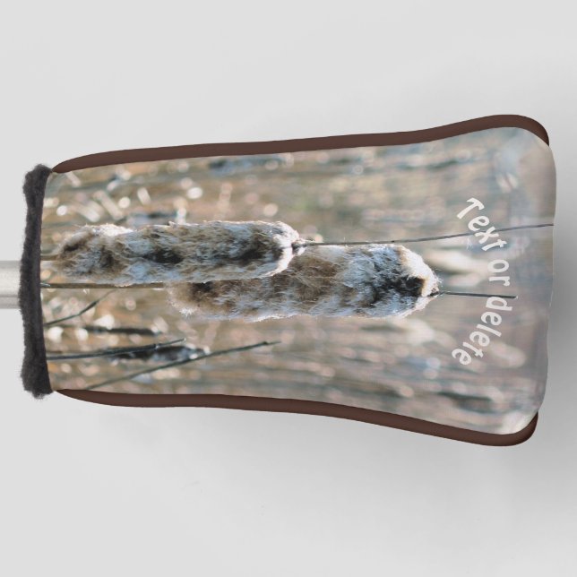 Fluffy Cattails Nature Personalised  Golf Head Cover (Front)