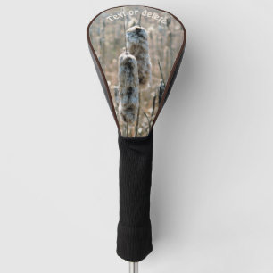 Fluffy Cattails Nature Personalised Golf Head Cover