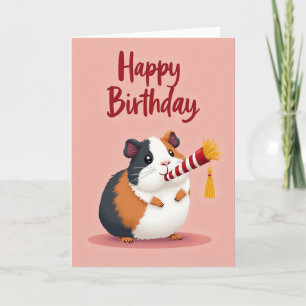 Fluffy Cavy Party Card