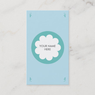 FLUFFY CLOUD BUSINESS CARD BLUE