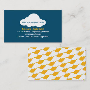 Fluffy Cloud Design, Meteorologist Business Card