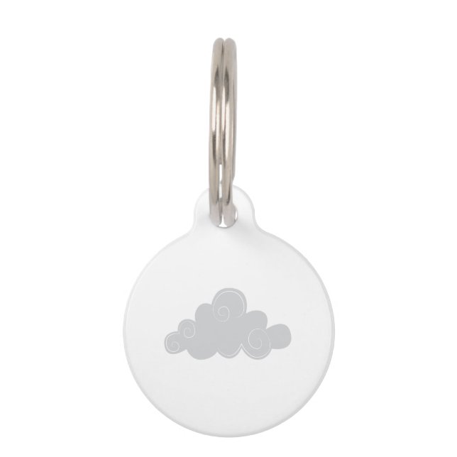Fluffy Cloud Pet Tag (Front)