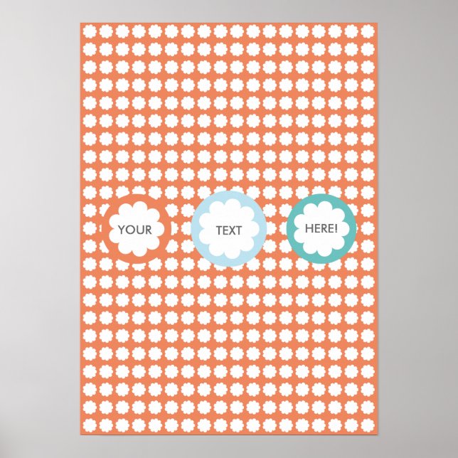 FLUFFY CLOUD POSTER ORANGE (Front)